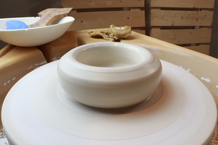 Ton nach dem Aufbrechen.